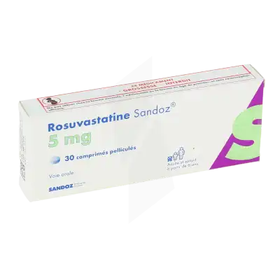 Rosuvastatine Sandoz 5 Mg, Comprimé Pelliculé à Chelles