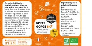 Iphym Conseil Ap’iphym Spray Gorge Bio 20ml