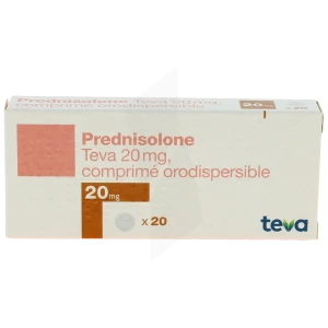 Prednisolone Teva 20 Mg, Comprimé Orodispersible