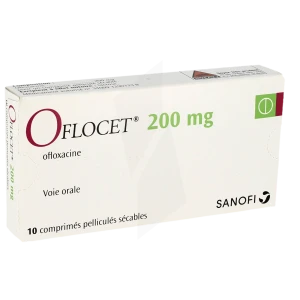 Oflocet 200 Mg, Comprimé Pelliculé Sécable