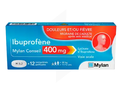 Ibuprofene Mylan Conseil 400mg, Comprimés Pelliculés à LORMONT