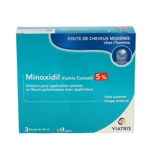 Minoxidil Viatris Conseil 5 %, Solution Pour Application Cutanée
