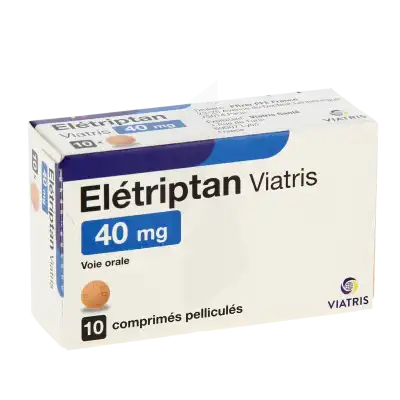 Eletriptan Viatris 40 Mg, Comprimé Pelliculé à Courbevoie