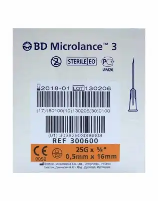 Bd Microlance 3, G25 5/8, 0,5 Mm X 16 Mm, Orange  à Saint-Gervais-la-Forêt