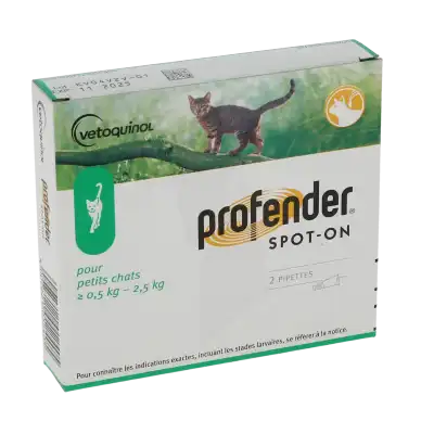 Profender Spot-on Solution externe petit chat 2Pipettes/0,35ml