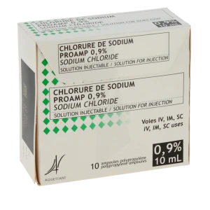 Chlorure De Sodium Proamp 0,9 %, Solution Injectable
