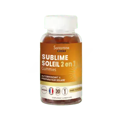 Santrome Bio Gummies Gomme sublime soleil 2 en 1 Pot/30