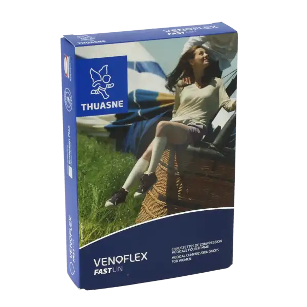 Venoflex Fast 2 Chaussette Lin Femme Naturel Taille 2l