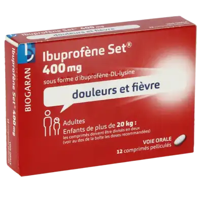 Ibuprofene Set 400 Mg, Comprimé Pelliculé à Clermont-Ferrand