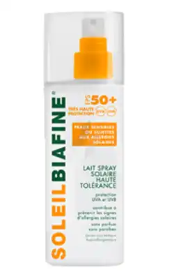 Soleilbiafine Spf50+ Lait Peau Sujette Aux Allergies Solaires Spray/200ml à  NICE