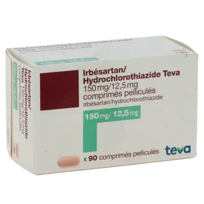 Irbesartan Hydrochlorothiazide Teva 150 Mg/12,5 Mg, Comprimé Pelliculé à TOULOUSE