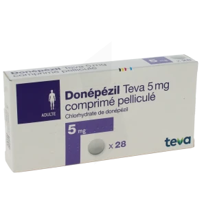 Donepezil Teva 5 Mg, Comprimé Pelliculé