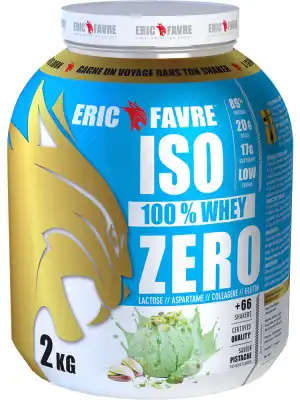 Eric Favre Iso 100% Whey Zero 2 Kg Saveur Pistache à BIGANOS