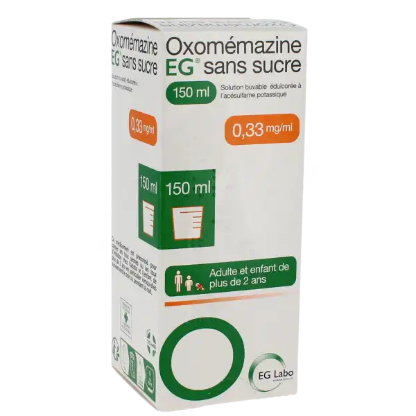Oxomemazine Eg 0,33 Mg/ml Sans Sucre, Solution Buvable édulcorée à L'acésulfame Potassique