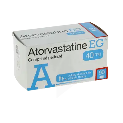 Atorvastatine Eg Labo 40 Mg, Comprimé Pelliculé à FLEURANCE