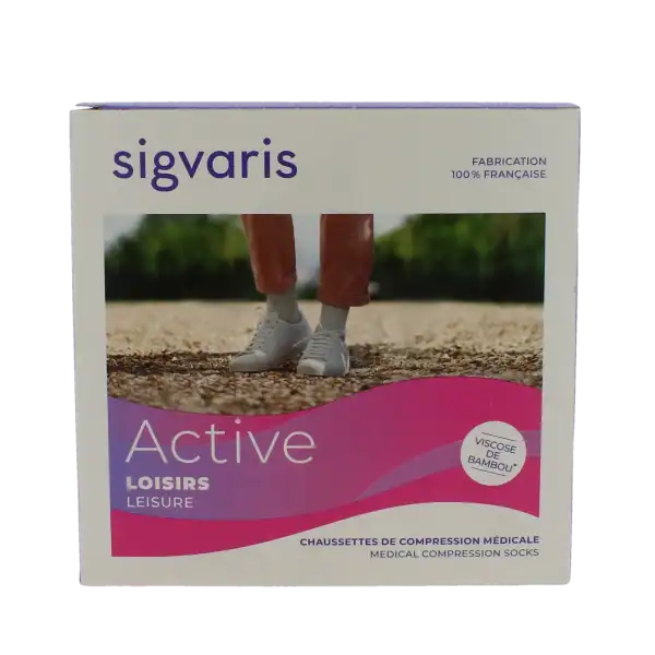 Sigvaris Active Loisirs New Chaussette Classe 2 Femme Noir Long S