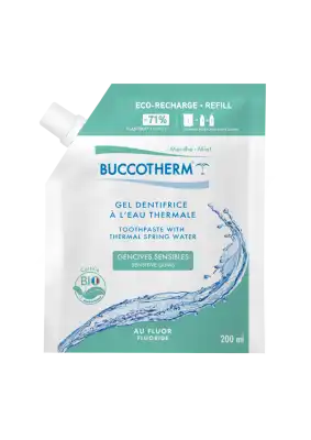 Buccotherm Gel Dentifrice à L'eau Thermale Gencives Sensibles Menthe Bio Éco-recharge/200ml à VIC-FEZENSAC