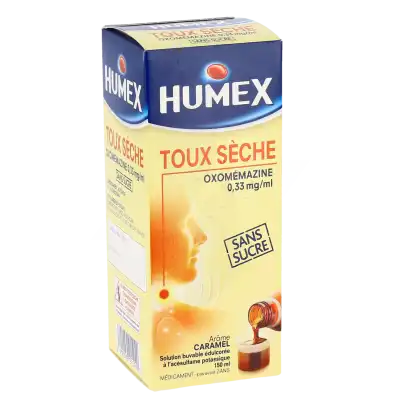 Humex 0,33 Mg/ml Solution Buvable Toux Sèche Oxomemazine Sans Sucre édulcorée à L'acésulfame Potassique Fl/150ml à TOULOUSE
