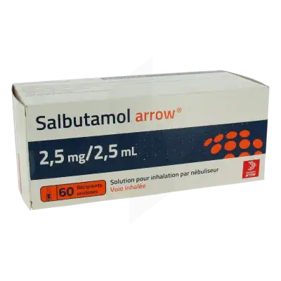 Salbutamol Arrow 2,5 Mg/2,5 Ml, Solution Pour Inhalation Par Nébuliseur En Récipient Unidose à Hagetmau