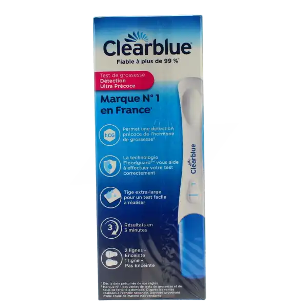 Clearblue Early Test De Grossesse Détection Précoce Boîte De 2