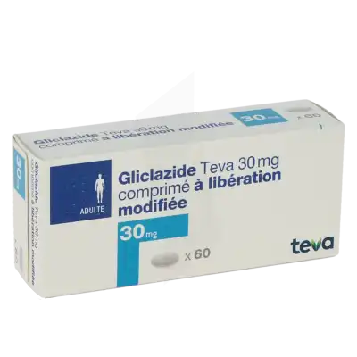 Gliclazide Teva 30 Mg, Comprimé à Libération Modifiée à CHAMPAGNOLE