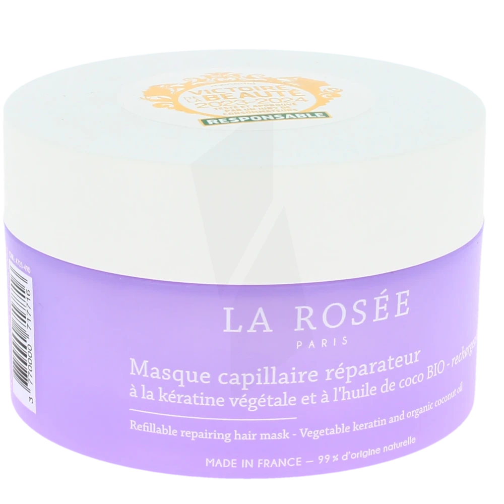 La Rosée Masque Capillaire Réparateur Bio Rechargeable Pot/200g