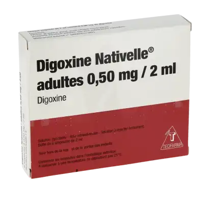 Digoxine Nativelle Adultes 0,50 Mg/2 Ml, Solution Injectable Iv à CHENÔVE