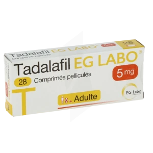 Tadalafil Eg Labo 5 Mg, Comprimé Pelliculé