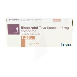 Bisoprolol Teva Sante 1,25 Mg, Comprimé