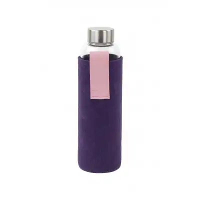 Yoko Design Bouteille en verre avec pochette en feutrine Violet 550ml