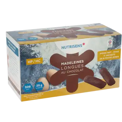 Nutrisens Madeleines HP/HC Nutriment Chocolat 4Sachets/6