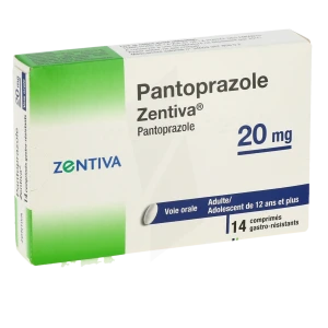 Pantoprazole Zentiva 20 Mg, Comprimé Gastro-résistant