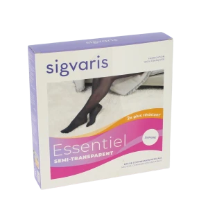 Sigvaris Essentiel Semi-transparent Bas Auto-fixants  Femme Classe 2 Brume Medium Normal