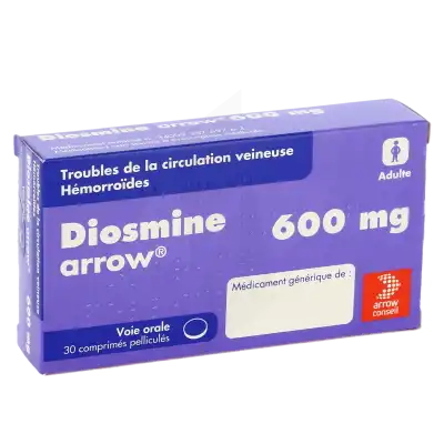 Diosmine Arrow 600 Mg, Comprimé Pelliculé à Cholet
