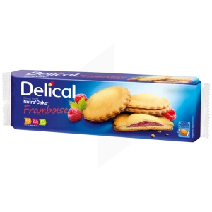 Delical Nutra'cake Biscuit Framboise 3sachets/135g