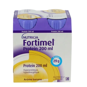 Fortimel Protein Nutriment Banane 4 Bouteilles/200ml