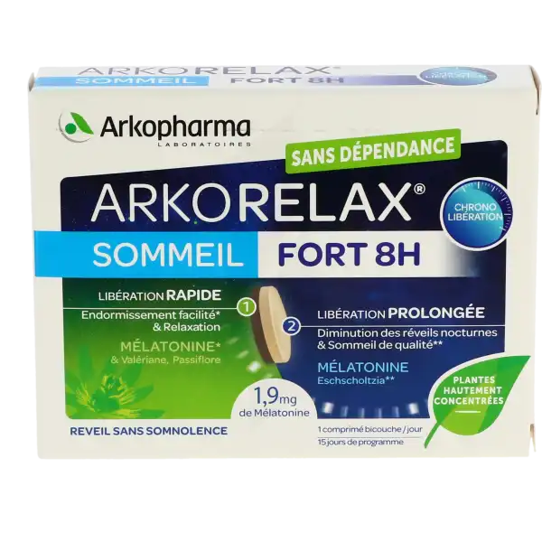 Arkorelax Sommeil Fort 8h Comprimés B/15
