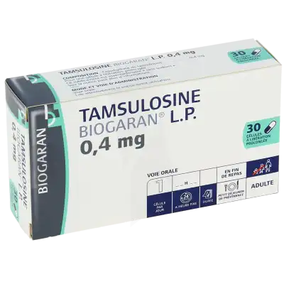 TAMSULOSINE BIOGARAN L.P. 0,4 mg, gélule à libération prolongée