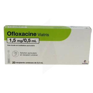 Ofloxacine Viatris 1,5 Mg/0,5 Ml, Solution Auriculaire En Récipient Unidose