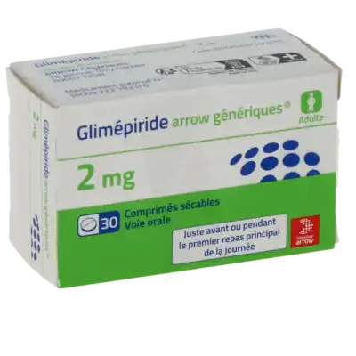 Glimepiride Arrow Generiques 2 Mg, Comprimé Sécable à Casteljaloux
