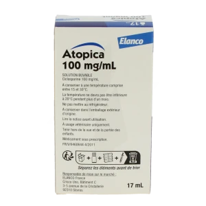 Atopica 100 Mg/ml Solution Buvable Pour Chats Et Chiens, Solution Buvable