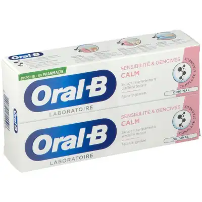 Oral B Laboratoire Sensibilite & Gencives Calm Original Dentifrice 2t/75ml à SAINT-GEORGES-SUR-BAULCHE