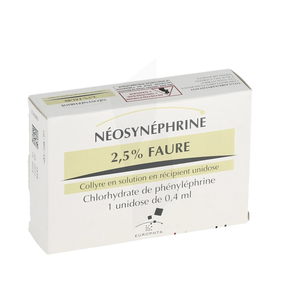 Neosynephrine 2,5 % Faure, Collyre En Solution En Récipient Unidose