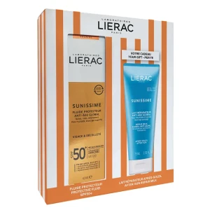 Liérac Sunissime Spf50 Fluide Visage T/40ml+lait Après Soleil