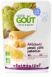 Good Goût Alimentation Infantile Artichauts Panais Pâtes Parmesan Gourde/190g