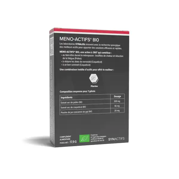 Aragan Synactifs Menoactifs Bio Gélules B/30