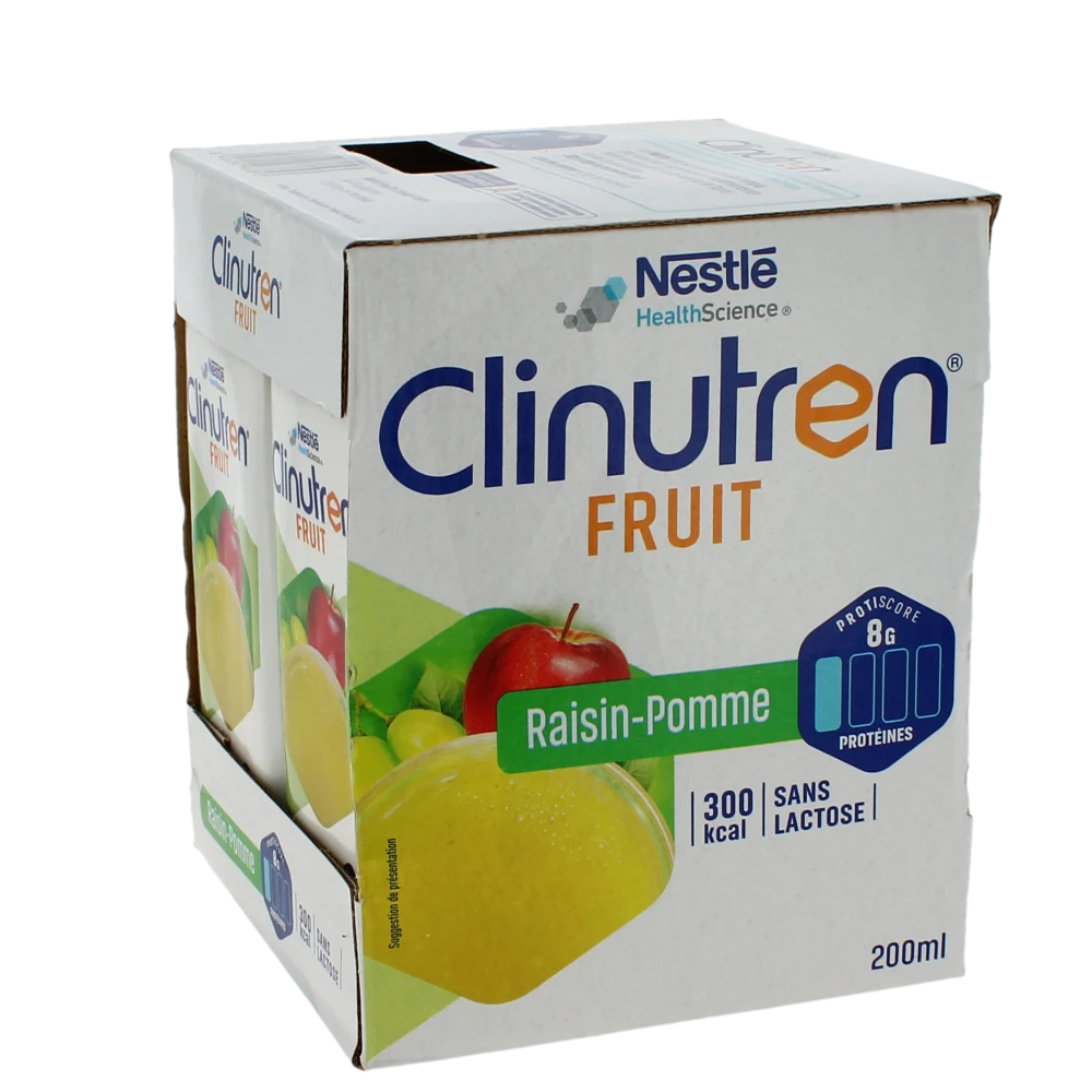 Clinutren Fruit Nutrim Pomme Raisin 4b/200ml
