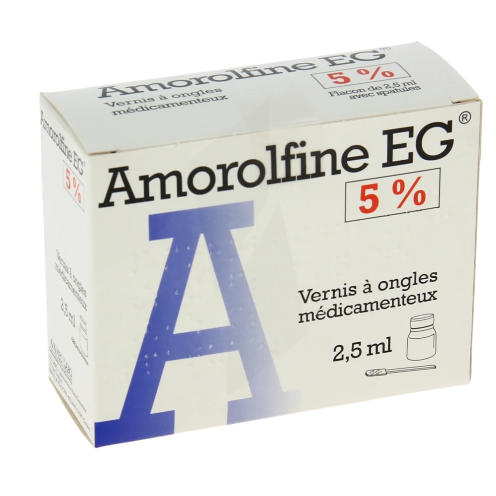 Amorolfine Eg 5 % V Ongles Médicamenteux 1fl/2,5ml+10 Spat