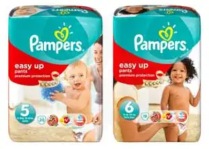 PAMPERS EASY UP PANTS PREMIUM PROTECTION, taille 5, junior, 12 kg à 18 kg, sac 20