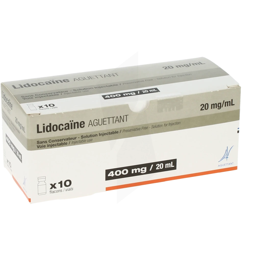 Lidocaine Aguettant 20 Mg/ml Sans Conservateur, Solution Injectable
